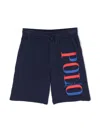 Polo Ralph Lauren Ralph Lauren Boys Newport Navy Kids Logo-print Drawstring-waist Cotton-terry Shorts 6-14 Years In Blue