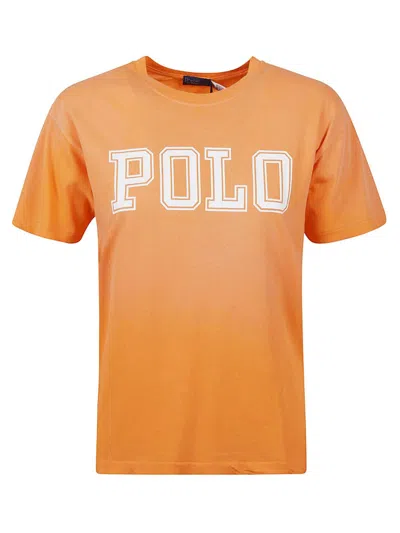 Ralph Lauren Logo-printed Crewneck T-shirt In May Orange