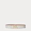 Ralph Lauren Logo Reversible Leather Wide Belt