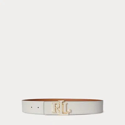 Ralph Lauren Logo Reversible Leather Wide Belt