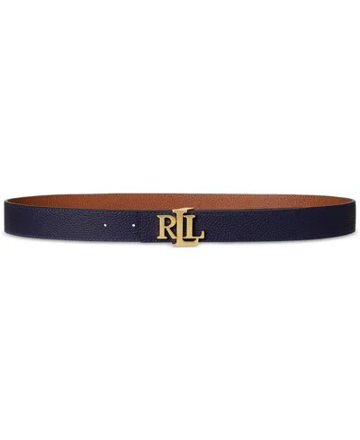 Ralph Lauren Logo Reversible Pebbled Leather Belt