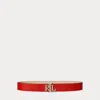 Ralph Lauren Logo Reversible Textured Wide Belt
