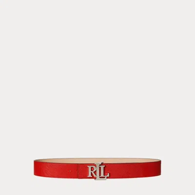 Ralph Lauren Logo Reversible Textured Wide Belt