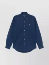 Ralph Lauren Logo Shirt With Button-down Collar And Box-pleat Detail
