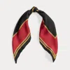 Ralph Lauren Logo Silk Square Scarf In Multi