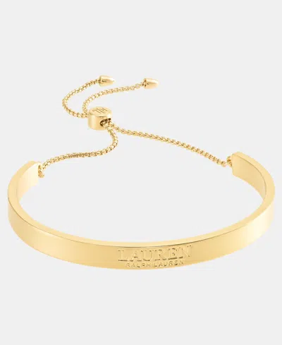 Ralph Lauren Logo Slider Bracelet In Gold