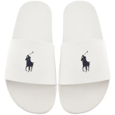 Ralph Lauren Logo Sliders Ceramic White In Multi