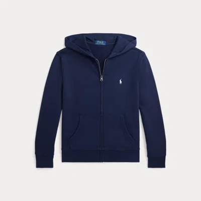 Ralph Lauren Kids' Logo Spa Terry Full-zip Hoodie In Blue