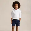 Polo Ralph Lauren Kids' Logo Spa Terry Short In White