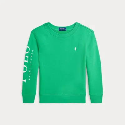 Ralph Lauren Kids' Logo Spa Terry Sweatshirt In Green