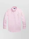 Ralph Lauren Logo Striped Long Sleeve Shirt In Pink