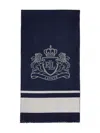 Ralph Lauren Logo Striped Scarf In Blue