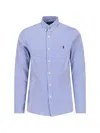 Ralph Lauren Logo Striped Shirt In Blue