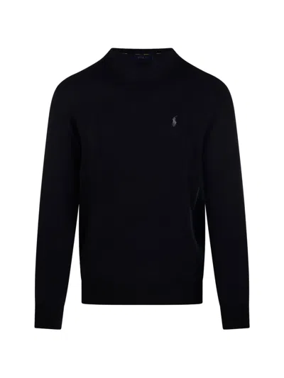 Ralph Lauren Logo Sweater In Black