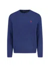 Ralph Lauren Logo Sweater In Blue