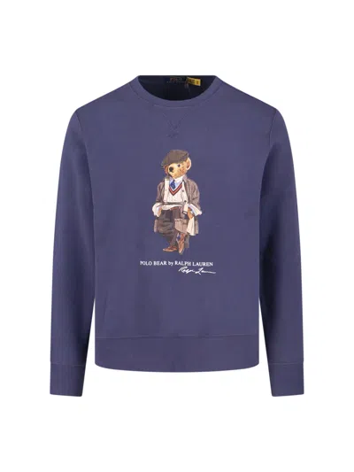 Ralph Lauren Logo Sweatshirt In Purple
