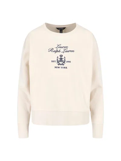 Ralph Lauren Logo Sweatshirt In Neutral
