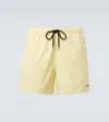 Ralph Lauren Logo Swim Trunks In Yellow