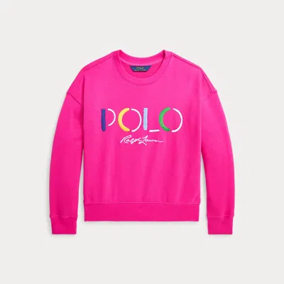 Ralph Lauren Kids' Logo Terry Sweatshirt In Pink