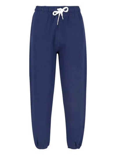Ralph Lauren Logo Track Pants In Blue