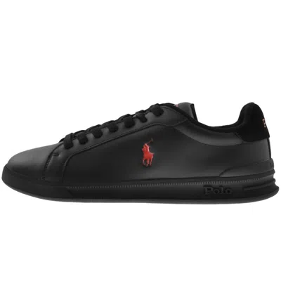 Ralph Lauren Logo Trainers Black