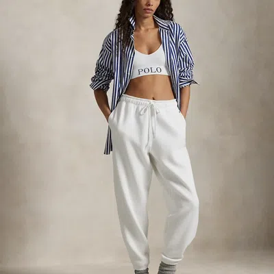 Ralph Lauren Logo V-neck Bralette In White