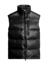 Ralph Lauren High Collar Sleeveless Quilted Vest In Black