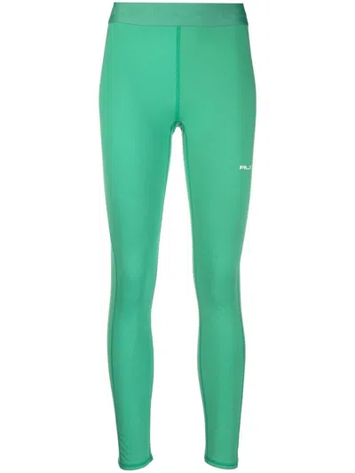 Polo Ralph Lauren Repeat-logo Stretch Legging In Raft Green