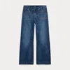 Polo Ralph Lauren Kids' Logo Wide-leg Jean In Blue