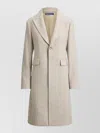 Ralph Lauren Logo Wool Coat Featuring Flap Pockets