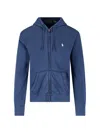 Ralph Lauren Logo Zip Hoodie In Blue