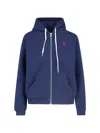 Ralph Lauren Logo Zip Sweatshirt In Blue