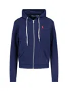 Ralph Lauren Logo Zip Sweatshirt In Blue