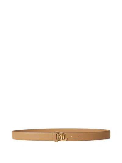 Ralph Lauren Logo-buckle Belt In Neutral