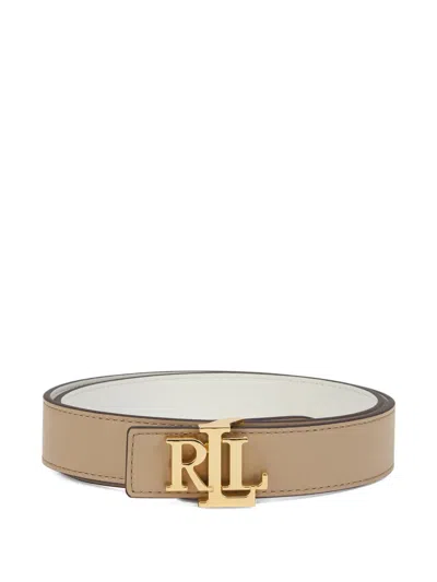 Ralph Lauren Logo-buckle Reversible Leather Belt In Neutral
