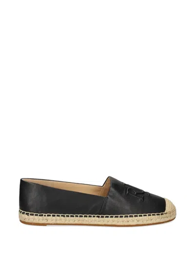 Ralph Lauren Logo-embroidered Espadrilles In Black