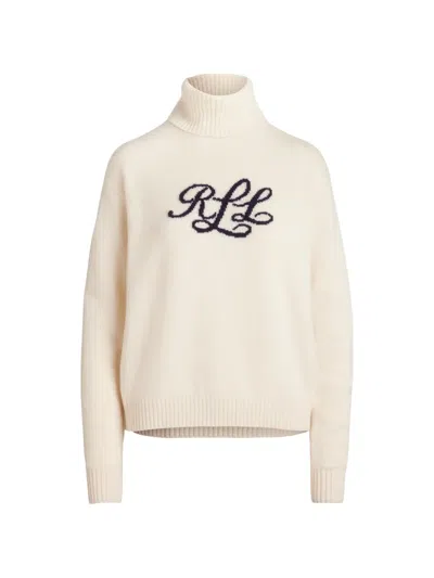 Ralph Lauren Logo-intarsia Cashmere Sweater In Neutral