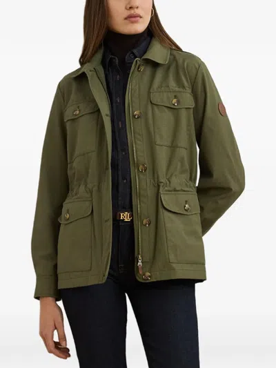 Ralph Lauren Logo-patch Jacket In Green