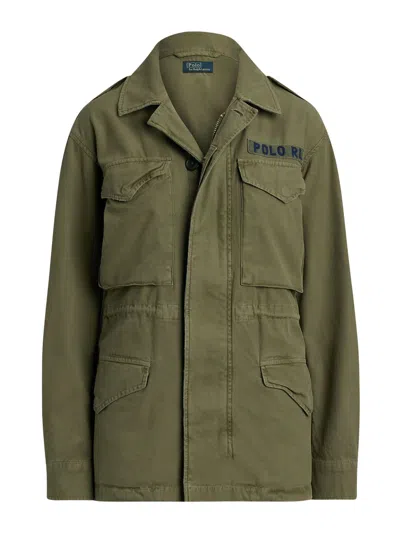 Ralph Lauren Logo-patch Jacket In Green