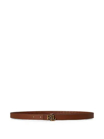 Ralph Lauren Logo-plaque Belt In Pink