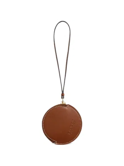Ralph Lauren Logo-plaque Leather Bag Accessory In Brown