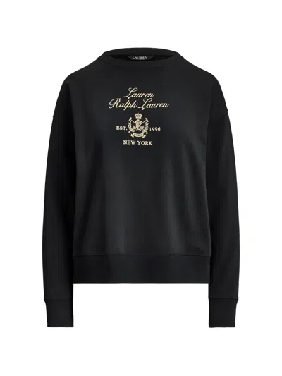 Ralph Lauren Logo-print Crew-neck Sweatshirt In Black