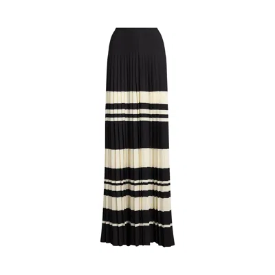 Ralph Lauren Lokette Full Length Pleated In Black