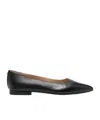 Ralph Lauren Londyn Pointed-toe Ballerina Shoes In Black