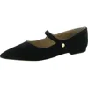 Ralph Lauren Londyn Womens Padded Insole Suede Mary Janes In Black