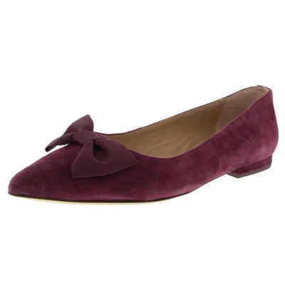 RALPH LAUREN LONDYNBOW WOMENS BOW LEATHER FLAT SHOES