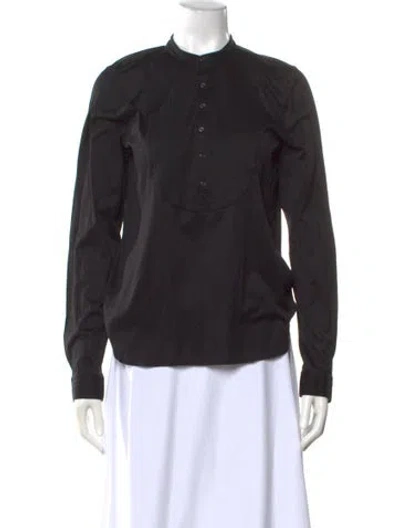Pre-owned Ralph Lauren Long Sleeve Blouse In Black