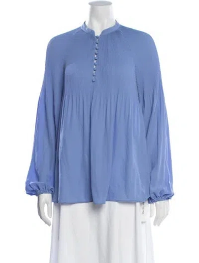 Pre-owned Ralph Lauren Long Sleeve Blouse In Blue