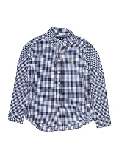 Pre-owned Ralph Lauren Kids' Long Sleeve Button Down Shirt In Blue