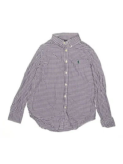 Pre-owned Ralph Lauren Kids' Long Sleeve Button Down Shirt In Blue